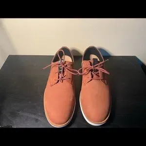 Clarks | Shoes | Clarks Banwell Lace Red Nubuck Shoes | Poshmark display picture 1